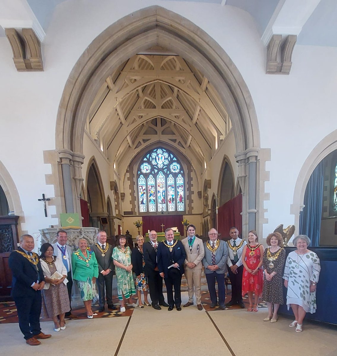 Vice-Chairman Cllr Pam Redford recently attended the Alcester Civic Service, where she was introduced to Mayors, Chairs and Vice-Chairs from across Warwickshire.