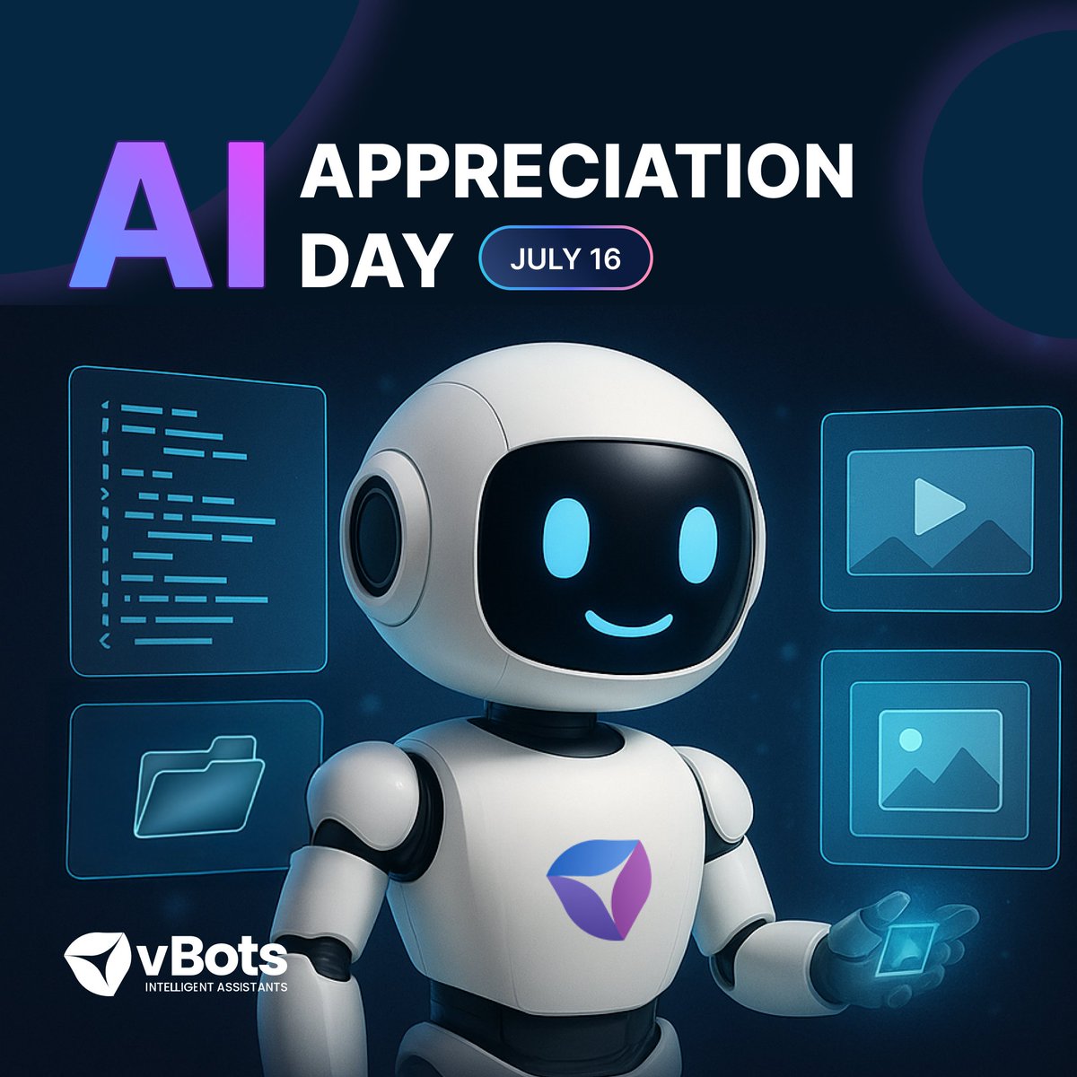 𝐇𝐚𝐩𝐩𝐲 𝐀𝐈 𝐀𝐩𝐩𝐫𝐞𝐜𝐢𝐚𝐭𝐢𝐨𝐧 𝐃𝐚𝐲!
 
Today, we celebrate the innovation, progress, and potential of artificial intelligence, and the humans behind it who make it all possible.
 
#AIAppreciationDay #CelebratingAI #AIInnovation #AITools #IntelligentAutomation