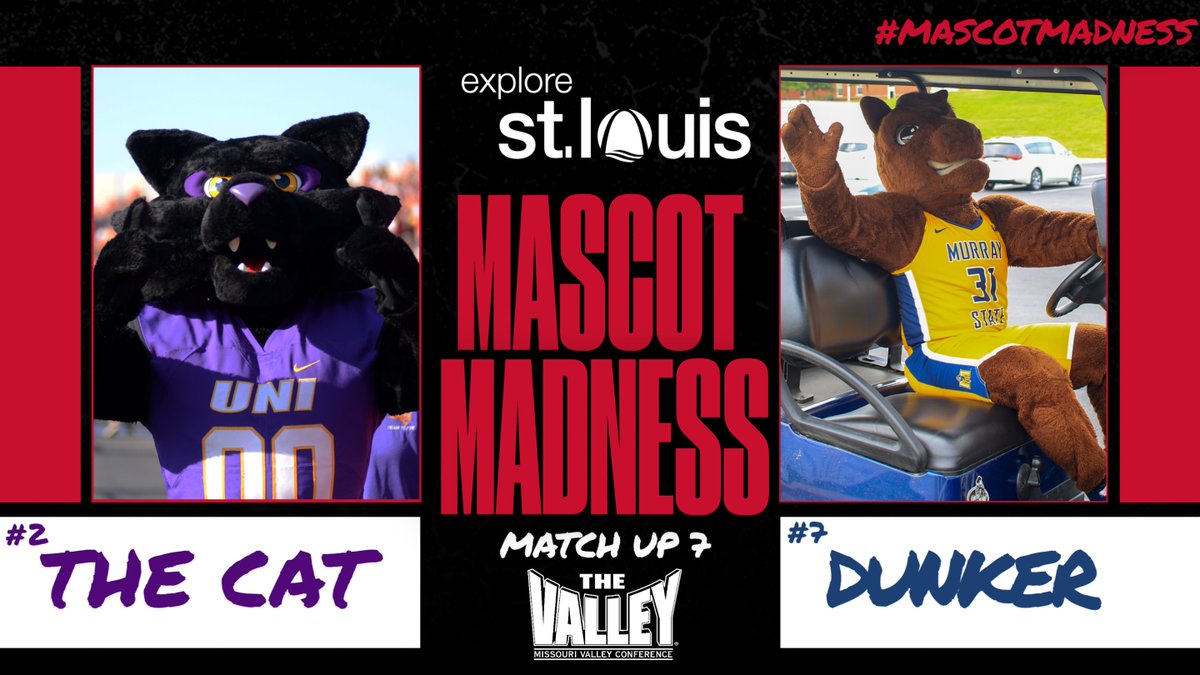 MVCsports's tweet image. Let’s keep it going!🫡
#MVCMascotMadness Match Up 7
TC🆚Dunker
🗳️👉bit.ly/4eQrVxk
@explorestlouis x #TheValleyRunsDeep