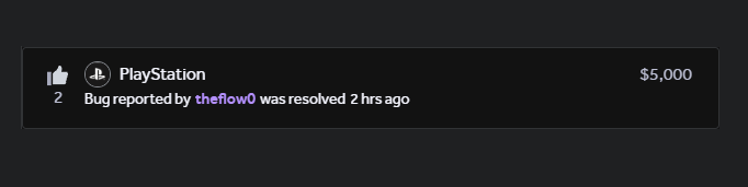 Hackerone                  +PS4+ ? +PS5+ ?

-Error reportado por theflow

Hackerone:
hackerone.com/playstation/ha…