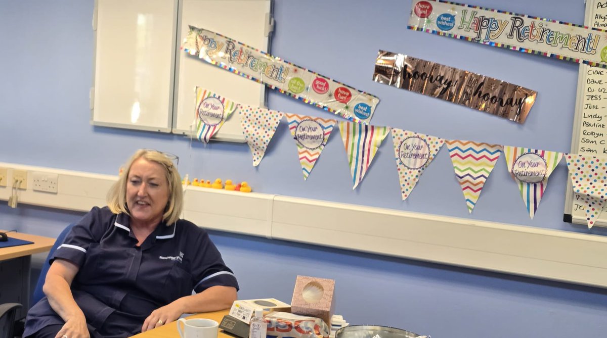 Wishing our North Clinical Nurse Specialist Sam a wonderful retirement after 35 as a nurse, 8 of which we have been lucky enough to have Sam with us in MacMillan.
Our team and patients are grateful that she will return to us in a part time role after a well earned holiday!