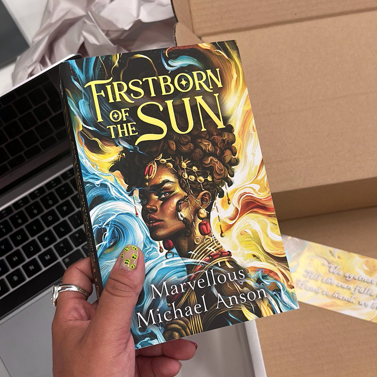 literally squealing at my desk right now — thank you <a href="/MichaelJBooks/">Penguin Michael Joseph</a> for this gorgeously chonky proof! so excited to get stuck in 🤩🌞

#FirstbornOfTheSun