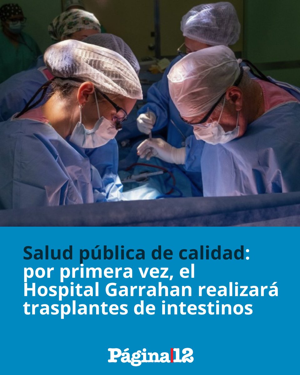 🇦🇷 SALUD PÚBLICA Y GRATUITA DE CALIDAD [bit.ly/46NOjFF]

🏥 El Garrahan se convertirá en el primer hospital público del país en realizar trasplantes de intestino. La institución anunció haber iniciado los trámites para la habilitación de este procedimiento.