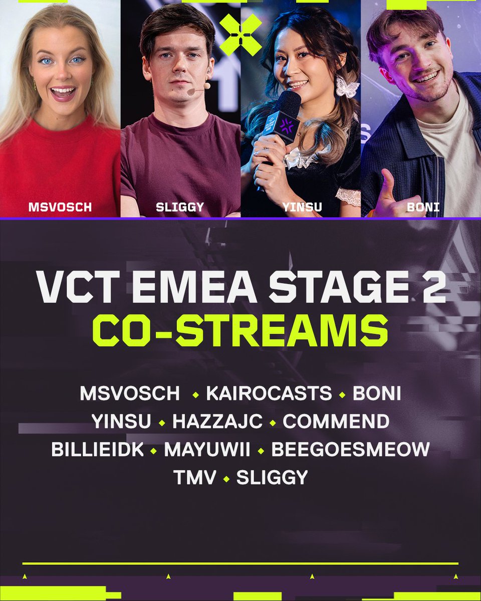 Our official #VCTEMEA Stage 2 Co-Streams!