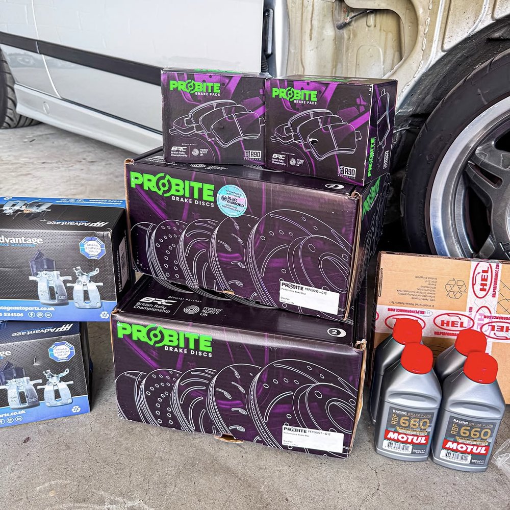 We’re proud to support Brett Barnes and thrilled to see our performance brakes delivered just in time for his next project. Can’t wait to see them fitted and in action, it’s going to be something special! 
#Probite #ProbiteBrakes #PerformanceBrakes #ProjectBuild #BrakeUpgrade