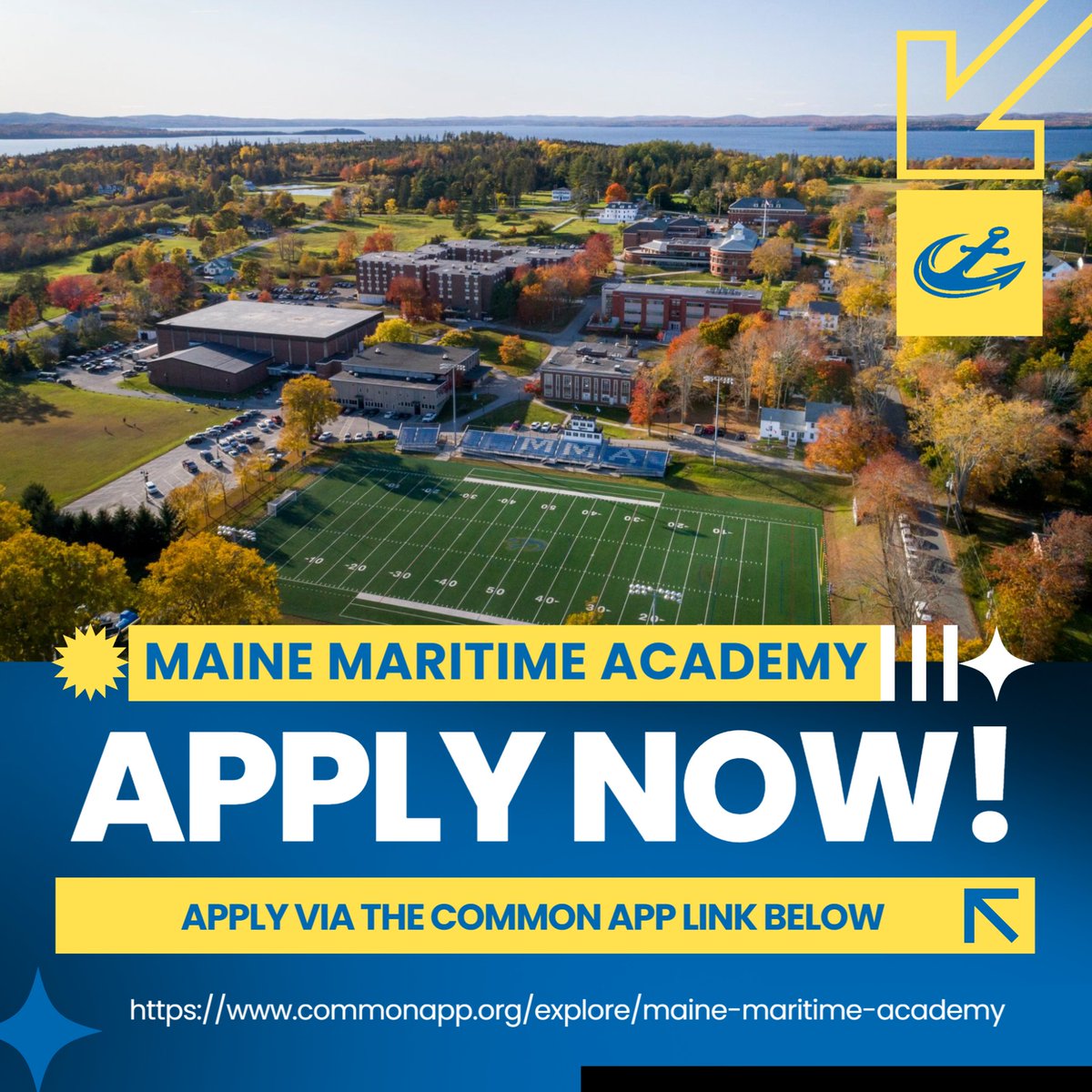 🚨 The wait is over! Our college application is now OPEN! Apply today and start your journey with us 🎓🌟

commonapp.org/explore/maine-…

#NowAcceptingApplications
#MMAFB
#AnchorsAway