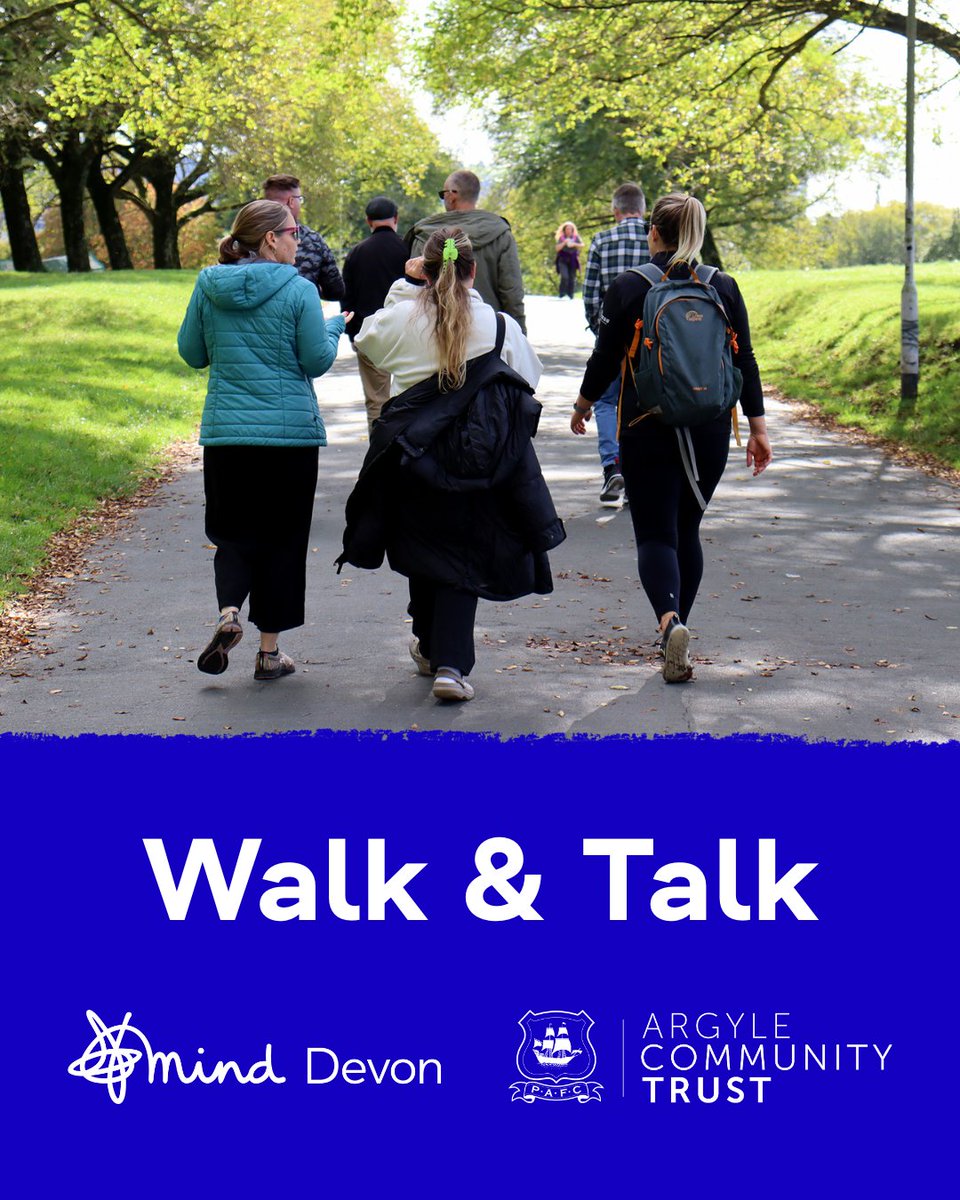 MindDevon's tweet image. 👣 𝗪𝗮𝗹𝗸 &amp;amp; 𝗧𝗮𝗹𝗸 — Thursday 17 July from 12 noon at Foulston Park, #Plymouth in partnership with @ArgyleTrust

Join our walk for an opportunity to connect with others while spending time outside in our local nature. You are welcome to bring along a friend or dog. 🐶