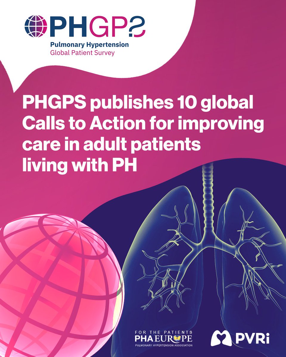 📢Big news for the PH community! Findings from the global PH GPS adult survey (3,300+ patients, 90 countries) are now published. PHAEUROPE’s Eva Otter &amp; Gery Fischer are among co-authors. ⤵️

tinyurl.com/yjurrmhn
