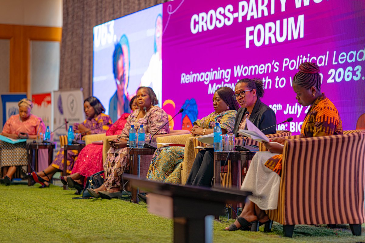 undpmalawi's tweet image. Happening NOW! The #CrossPartyWomensForum has brought together women leaders, parties, MEC, & CSOs to advance inclusive leadership for #MalawiElections2025. Theme: Reimagining Women’s Political Leadership: Malawi’s Path to #Vision2063
📍BICC, Lilongwe #WomenLead #GenderEquality