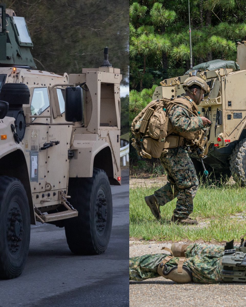 USMCFEA's tweet image. The Humvee walked so the JLTV could off-road sprint through hostile terrain with advanced armor and next-gen comms gear.
The USMC’s Joint Light Tactical Vehicle is faster, smarter, and tougher—built for the fight Marines face today and tomorrow. 🔥🇺🇸
#USMC #JLTV #ModernMarines
