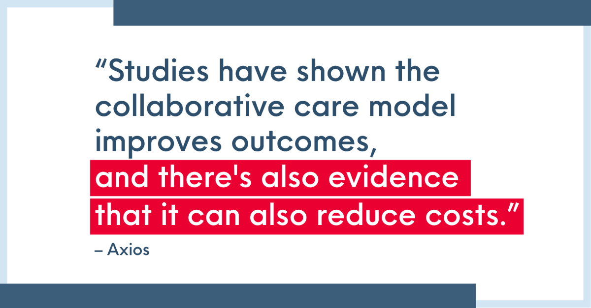 We’re glad that more Medicare patients are receiving #IntegratedBehavioralHealth — primary-care and behavioral-health providers working together on a treatment plan. Collaboration often brings better outcomes! 

Read more at axios.com/2025/05/27/int….