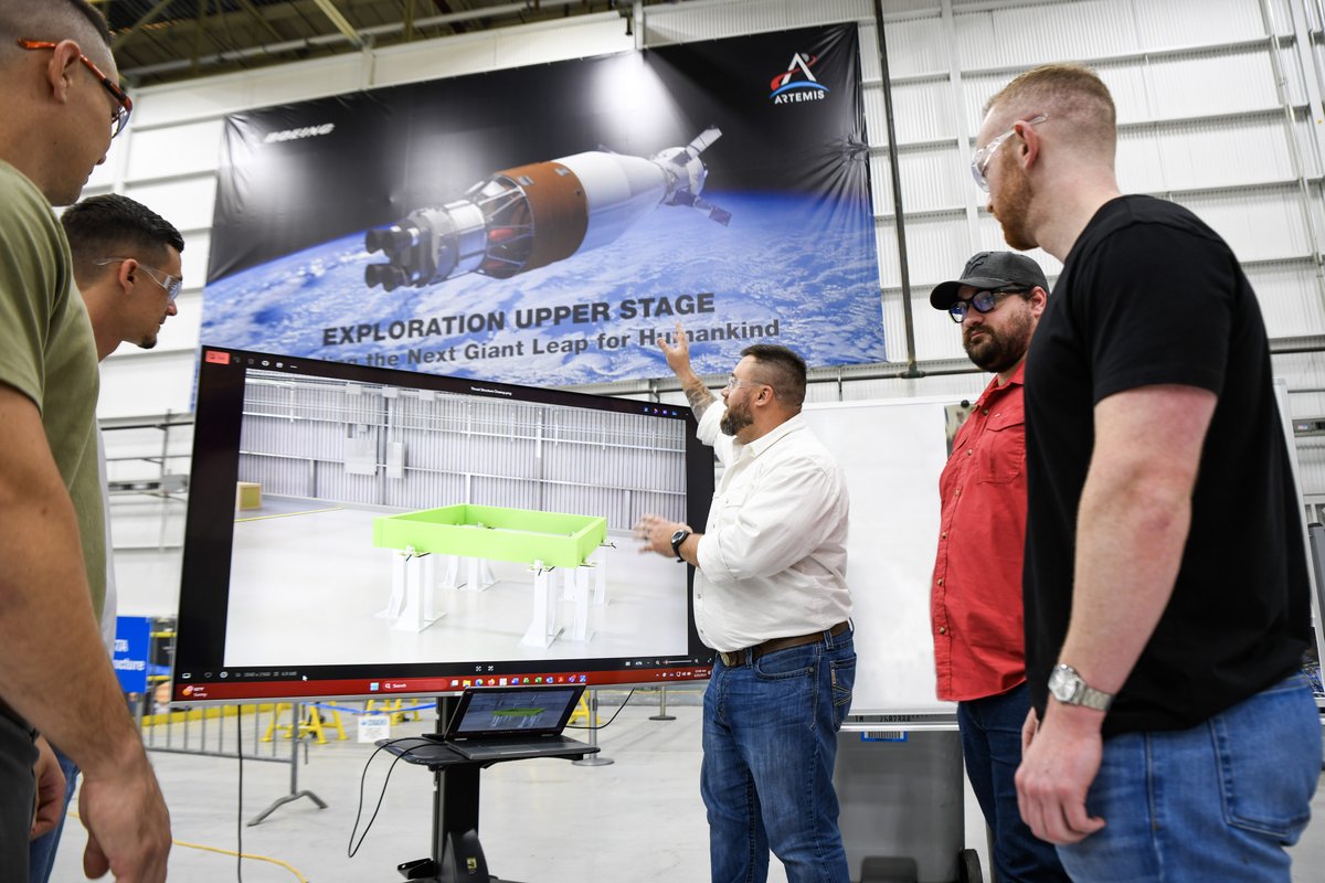 BoeingSpace's tweet image. Teams at NASA’s Michoud Assembly Facility have completed the SLS rocket’s Exploration Upper Stage thrust structure, a major part of the structural test article. This more-powerful stage is set to propel the @NASAArtemis IV mission to deep space.
More: bit.ly/46ILXru