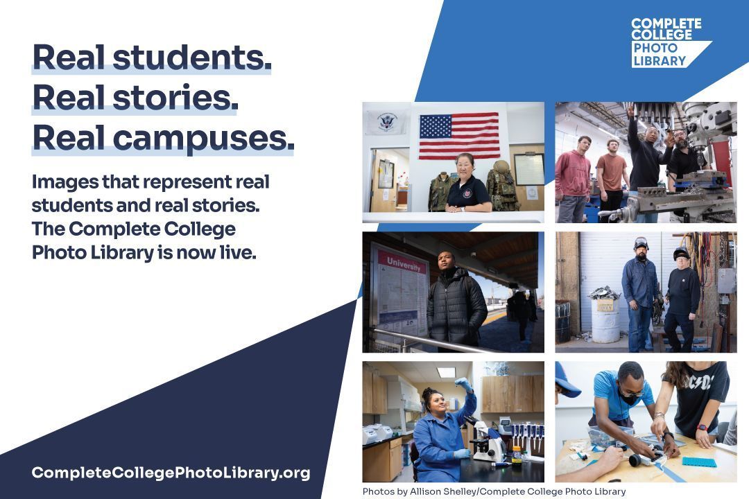 CompleteCollege's tweet image. CCA is thrilled to announce the Complete College Photo Library, a free collection of authentic images that show real higher education, featuring actual students, faculty, and staff nationwide.
Explore the library: CompleteCollegePhotoLibrary.org
#HigherEd #CompleteCollegePhotoLibrary
