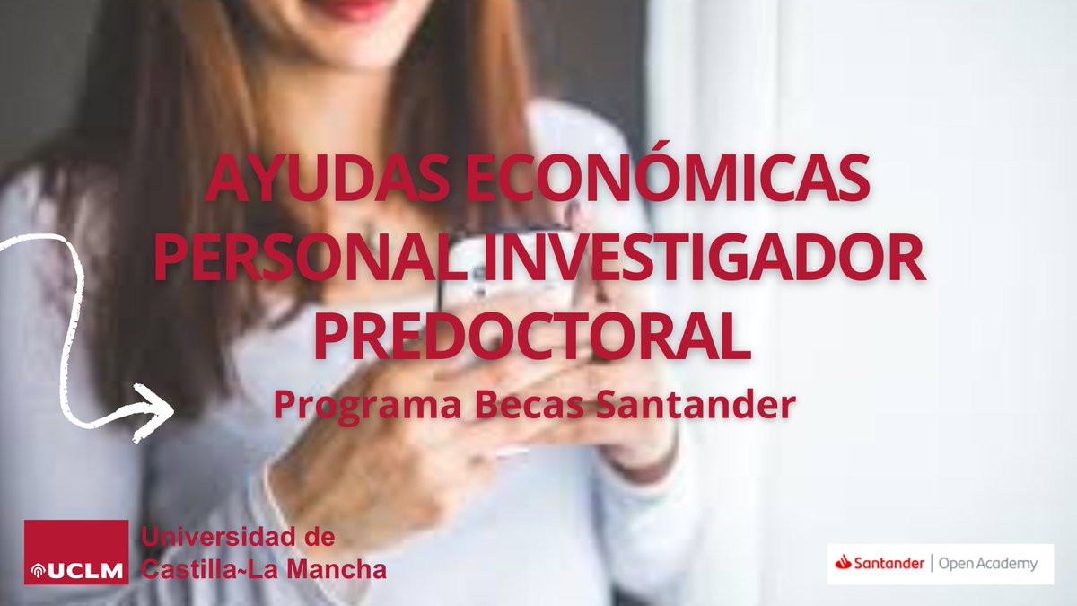 ‼️Convocatoria de ayudas económicas para Personal Investigador Predoctoral 2025.
Programa “Becas Santander”.
📅 Solicitudes: Hasta el 15 de octubre.
ℹ️ uclm.es/global/promoto…