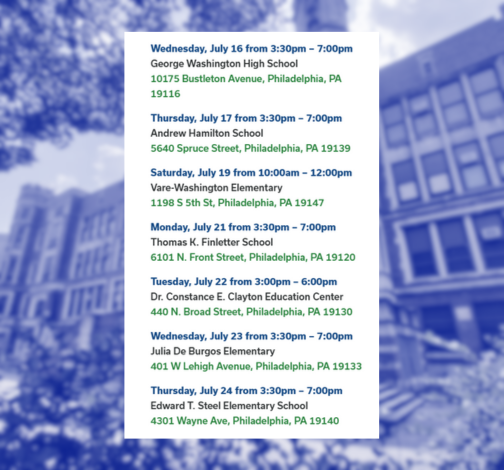 CMThomasPHL's tweet image. .@PHLschools is undergoing a facilities planning process to improve our school buildings.
You deserve a say in that process. Join a Facilities Planning Process meeting near you to share your story and learn more about this process.
More info: philasd.org/operations/#fpp