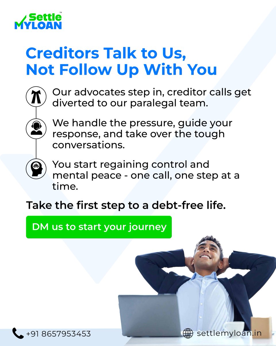 settlemy_loan's tweet image. You don’t need to have all the answers before you call.
You just need to make the call.
Our legal team steps in, handles the pressure, and helps you take back control — one conversation at a time.
Because settling debt isn’t about panic. It’s about process.
#MSMEDay #SupportMSME