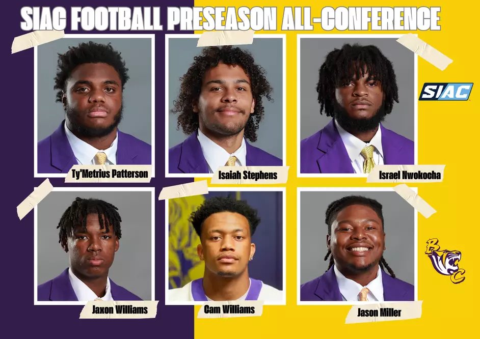 BenedictEDU's tweet image. BIG NEWS from TIGER NATION! 🔥
The Southern Intercollegiate Athletic Conference just dropped the 2025 preseason honors - and Benedict College is STACKED.
Ty'Metrius Patterson has been named Preseason Defensive Player of the Year after a monster 2024 season (53 tackles, 13 TFL,…