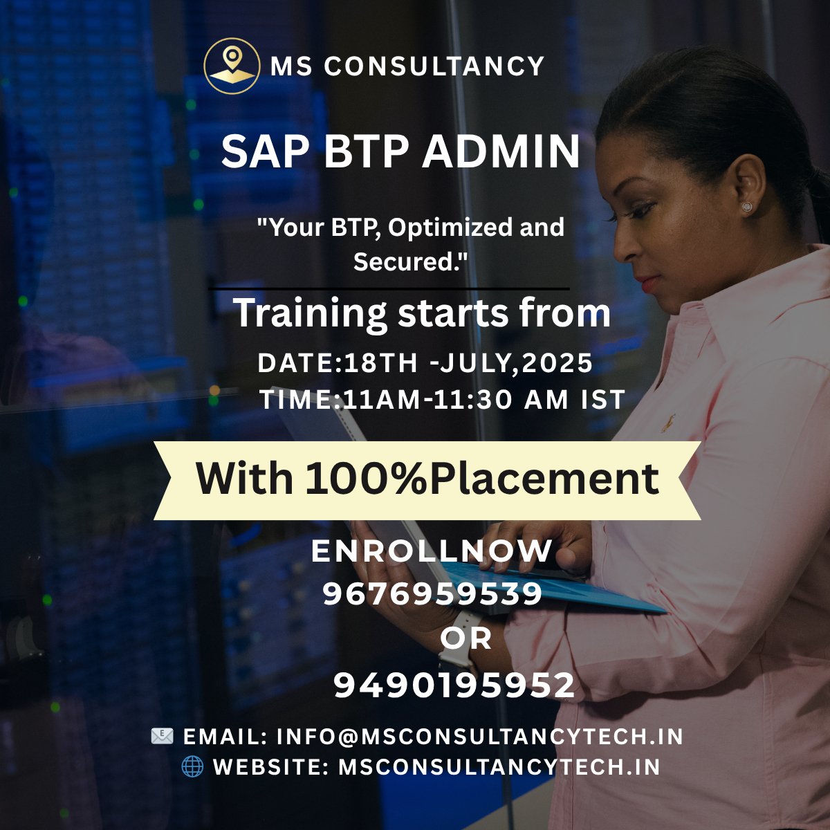 pavanmstech228's tweet image. #SAPBTP #SAPBTPAdmin #SAPTraining #CloudPlatform #SAPCareers #100PercentPlacement #ITTraining #MSConsultancy #TechCareers #SAPCourses #FutureReady #BTPCertification #SAPAdmin #LearnSAP #CareerGrowth #TrainingAndPlacement #SAPCloud #DigitalTransformation #JobOrientedCourses
