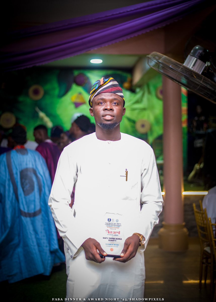 ElBaasity's tweet image. FASA UNILORIN DINNER 25 ❤️
POLITICIAN OF THE YEAR 🕊️🕊️🤍
Thanks FASAITES 🙌🏻🙏