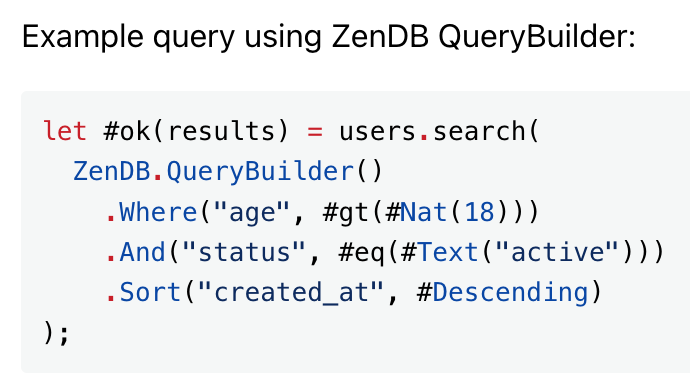 New Motoko package!

📦zendb - A high-performance document database built for the Internet Computer ecosystem.

Author - <a href="/natlabs_ic/">NatLabs</a> 
Learn more - mops.one/zendb

#motoko #db