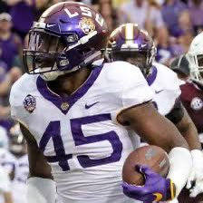 <a href="/Tht_Boy_Mike/">Michael Divinity</a> checks in today on #JerseyCountdown to #LSUvsCLEM 4️⃣5️⃣-Days Remain!  National Champ (‘19) finished with 100-Tckls, 16-TFLs &amp; 10-Sacks, along with three fumble recoveries. #LSU #GeauxTigers