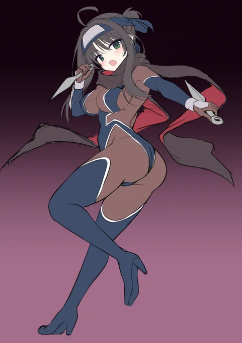 対魔忍茉子立ち絵描いてる