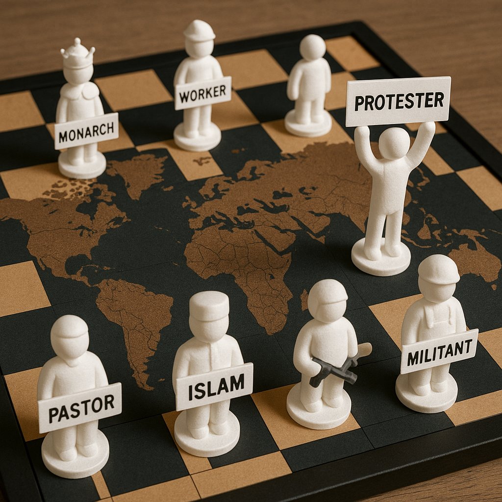 bryswe's tweet image. At some point, people must recognize that the events unfolding globally resemble a high-stakes chess game.
Strategic moves are being made—rooks, knights, and bishops positioned with deliberate intent. Meanwhile, movements like 'Free Palestine' and similar protests, whether…