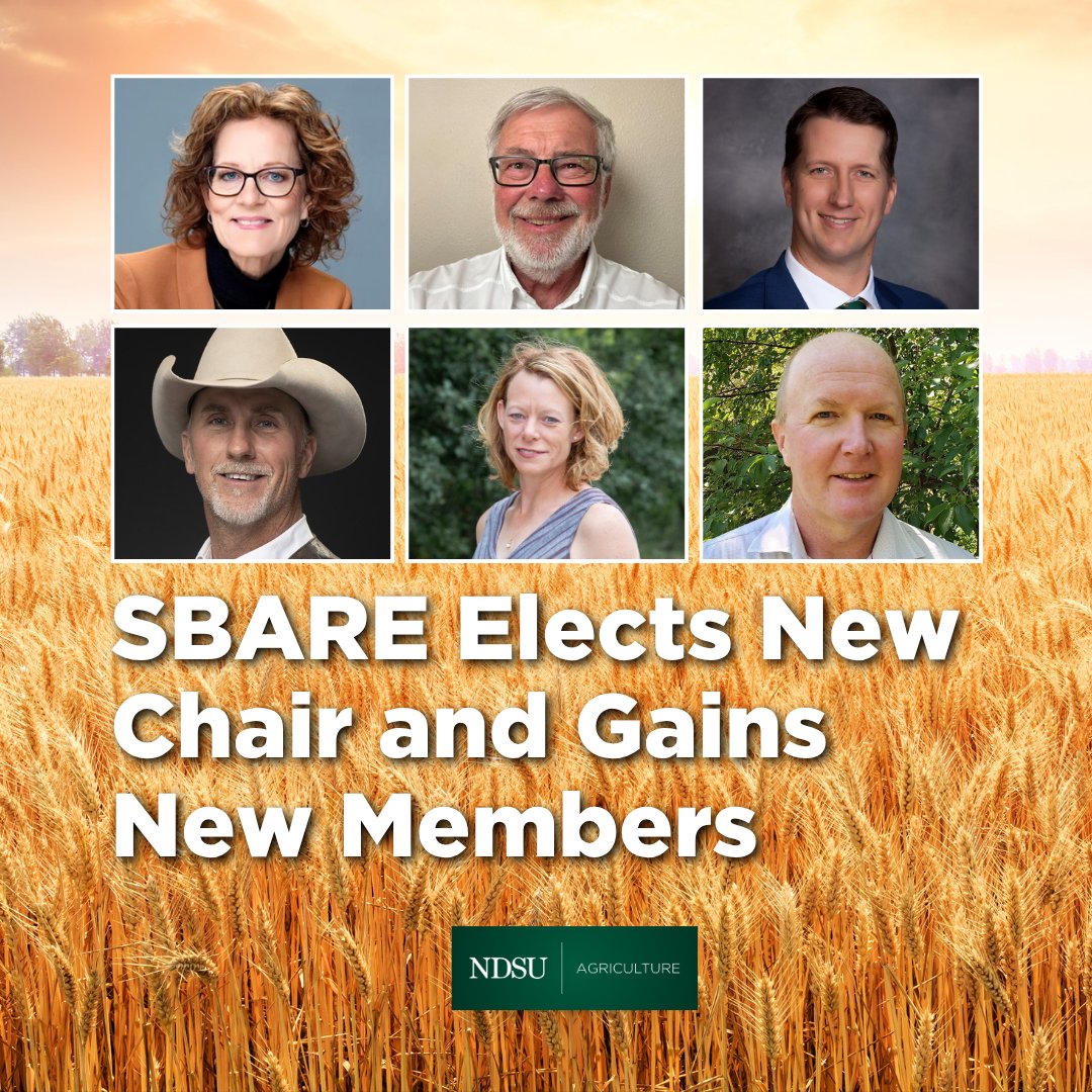 NDSUExtension's tweet image. SBARE elects new leadership and gains new members. Huge thanks to outgoing chair @SarahLovas1 & member Mark Urquhart for their service to ND agriculture! ag.ndsu.edu/news/newsrelea…