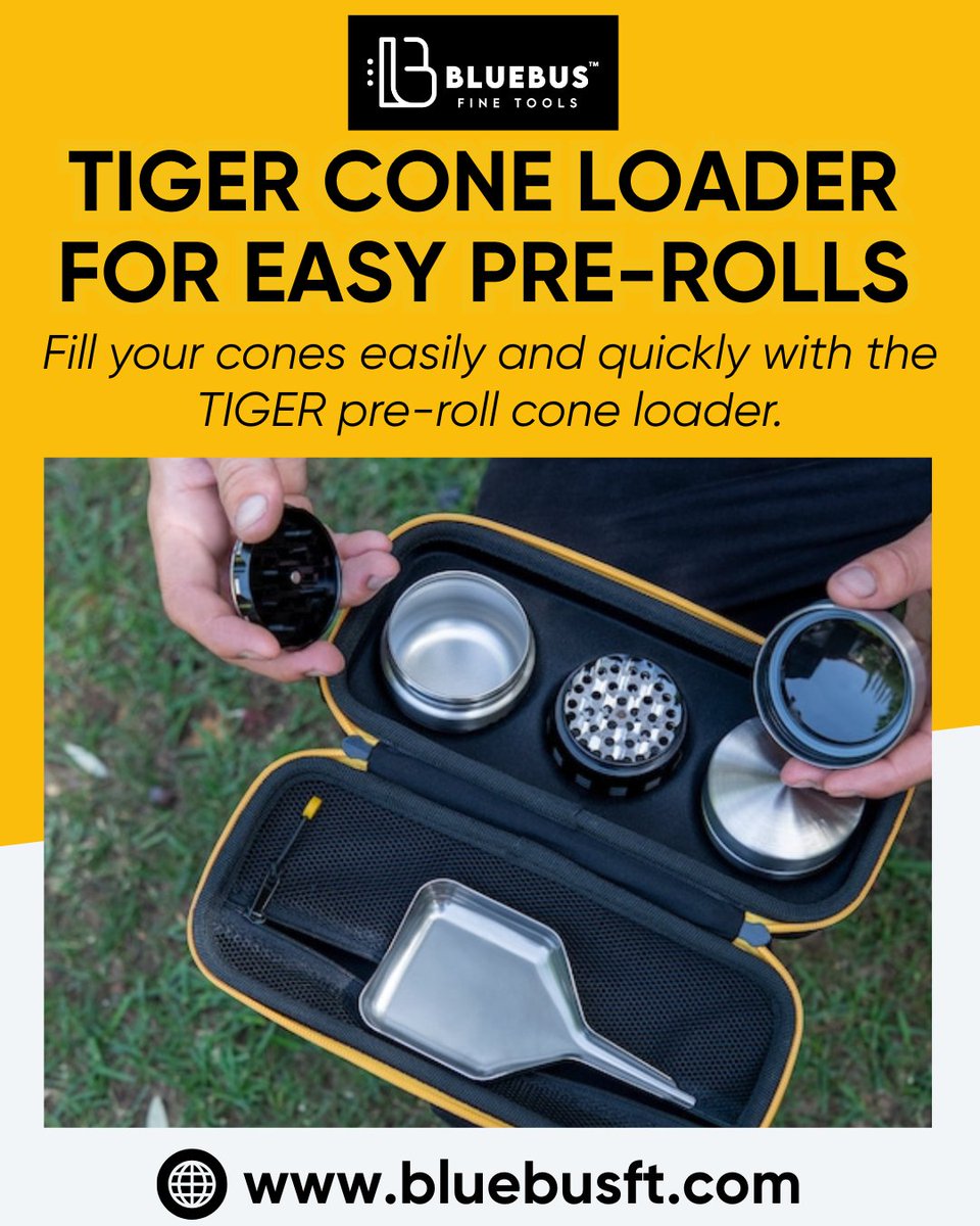 Level up your roll: FAST, CLEAN, EASY.
Meet the TIGER Cone Loader — perfect cones in seconds. 🔥

➡️ bluebusft.com

#TIGERConeLoader #RollingMadeEasy #420Essentials #BlueBusFT
