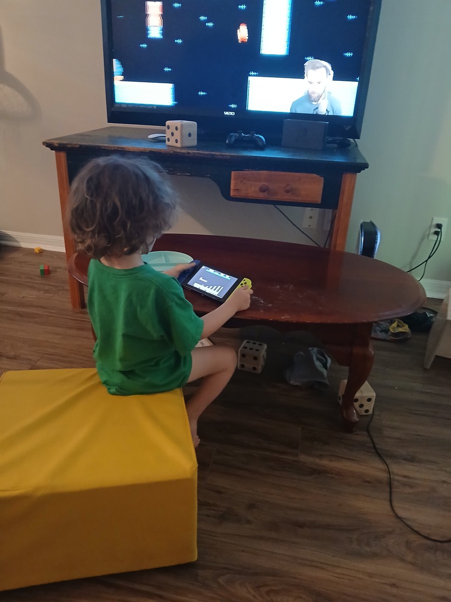 KyleDWilson1's tweet image. My son got to the end of 1-1 in Super Mario Bros. for the first time today. I'm so proud...