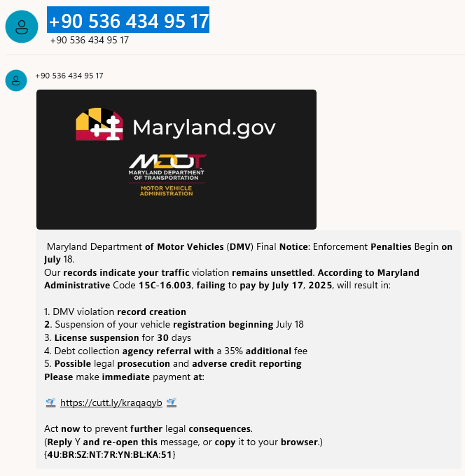 MSFTZombie's tweet photo. @MD_MVA I am starting to get these scams from out of country. People don't click on any links. https://t.co/24nF12cLNZ