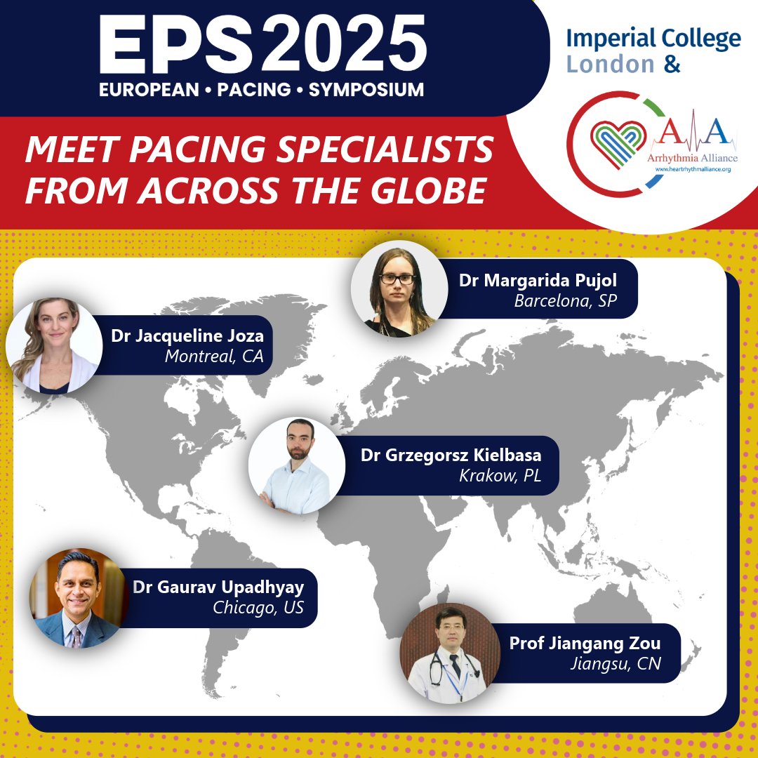 Arrhythmia Alliance (@knowyourpulse) on Twitter photo The gold standard in cardiac pacing education: European Pacing Symposium 2025 features an exceptional faculty of global thought leaders in this highly specialised field. Learn more: loom.ly/lKoBde4
#EPEEPS #CardiacPacing <a href="/Dr_JozaEP/">Jacqueline Joza</a> <a href="/MargaridaPujol/">Margarida Pujol Lopez</a> <a href="/gauravaupadhyay/">Gaurav A. Upadhyay</a> The gold standard in cardiac pacing education: European Pacing Symposium 2025 features an exceptional faculty of global thought leaders in this highly specialised field. Learn more: loom.ly/lKoBde4
#EPEEPS #CardiacPacing <a href="/Dr_JozaEP/">Jacqueline Joza</a> <a href="/MargaridaPujol/">Margarida Pujol Lopez</a> <a href="/gauravaupadhyay/">Gaurav A. Upadhyay</a>