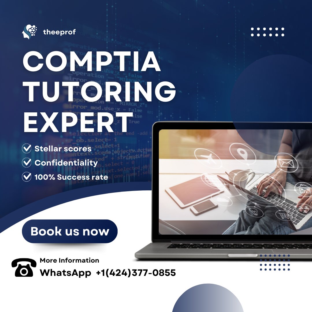 _theeprof's tweet image. Want to pass your CompTIA exam with confidence?
Get expert online tutoring for A+, Network+, Security+, and more — tailored for students and professionals in Kuwait.
✅ One-on-one training
✅ Flexible scheduling
✅ High pass rate
#CompTIA #CompTIAExam #CompTIAHelp…