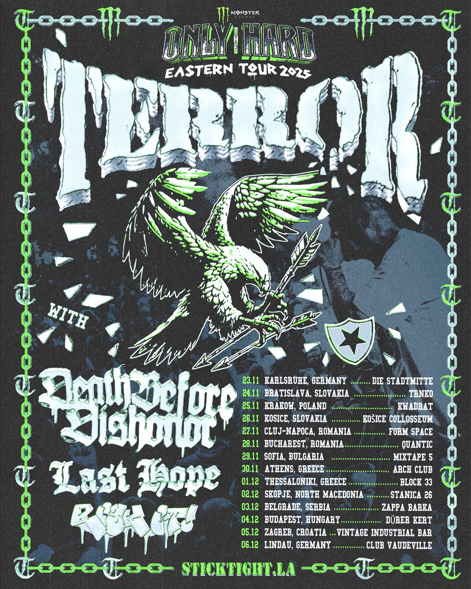 dbdbhc's tweet image. “Only The Hard” tour to close the year! Reunited with our friends in @terrorhardcore, Last Hope and @riskithc! Stay tuned for more DBD dates happening before this and Revolution Calling!