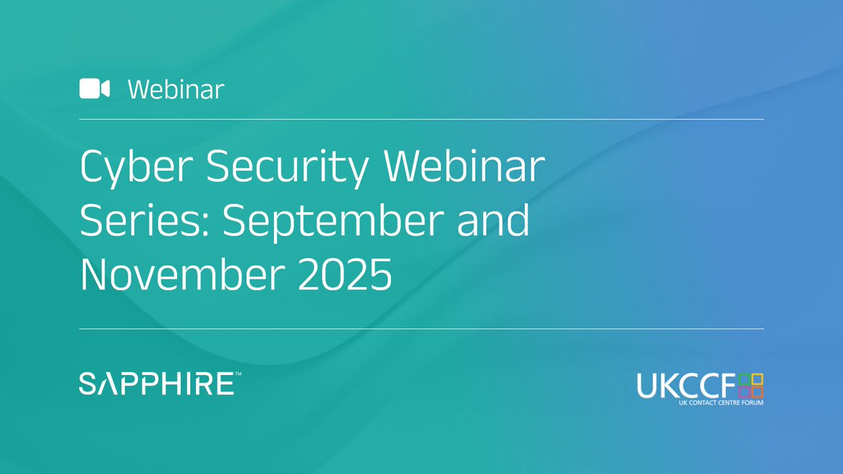 ☎️ Is your contact centre ready for the next cyber attack?

Cyber threats are getting smarter and contact centres are a growing target.

We’re teaming up with The UK Contact Centre Forum to host live webinars on 11th September and 27th November, both at 1pm!

You’ll hear from:

-