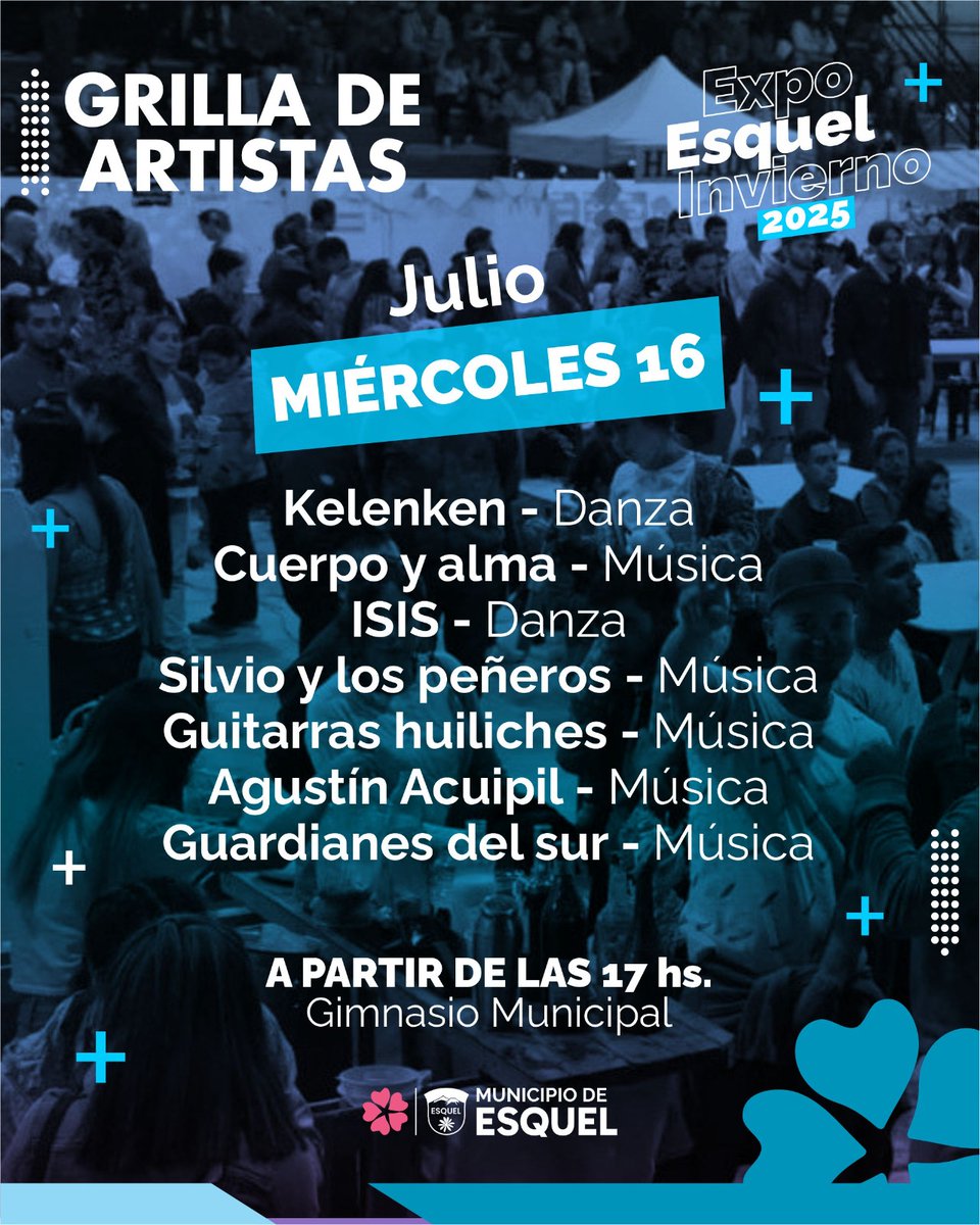 🌨️✨ ¡Comienza la #ExpoInvierno2025! ✨🌨️

Te esperamos HOY desde las 17 hs en el Gimnasio Municipal para disfrutar de una tarde única con feria de artesanos, manualeros, diseñadores, productores, propuestas gastronómicas y un gran escenario lleno de talento local.