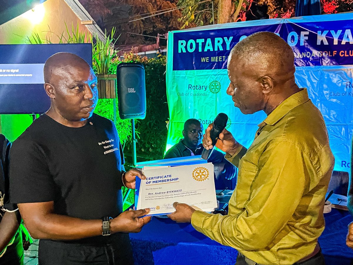 Yesterday, we had the honour of welcoming two new Rotarians into the Rotary Club of Kyadondo, officially inducted by Past District Governor Xavier Sentamu.

Here’s to growth, service, and impact! 💙💛

#Unite4good9213
#D9213RotaryCares
#RotaryEyamba
#PeopleOfAction