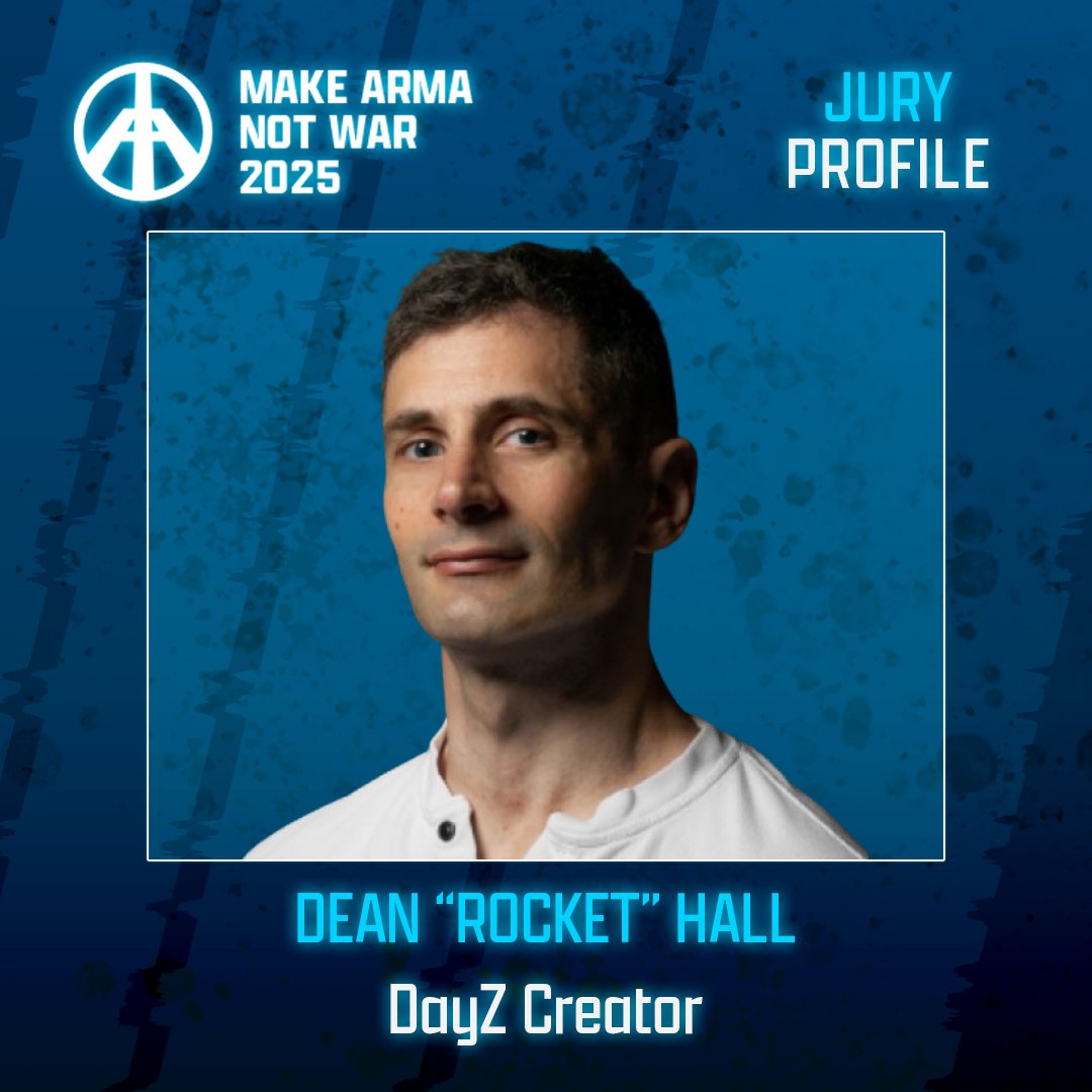 #ArmaReforger #MakeArmaNotWar 2025 Jury Profile - <a href="/rocket2guns/">Dean Hall</a>

One of the Arma franchise's most famous modders will be judging your MANW 2025 submissions!

Also known as "Rocket," Dean Hall is the creator of the DayZ IP. He is responsible for the development of the highly