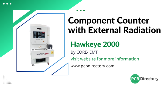 PCB_Directory's tweet image. The Hawkeye 2000 from CORE-EMT is an automated X-ray Component Counter for fast, accurate, and repeatable counting of electronic components in reels, tape strips, or ESD bags.

Download Datasheet: pcbdirectory.com/equipment/prod…

#PCBDirectory #News #XrayTechnology #PCBAssembly