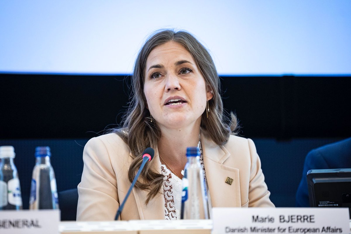 EESC_President's tweet image. At today’s #EESCPlenary, we welcomed 🇩🇰 Minister @marie_bjerre, who presented the priorities of the @eu2025dk: a secure, competitive and green Europe.
We fully support this vision for a strong Europe in a changing world and stand ready to contribute.
#EU2025DK