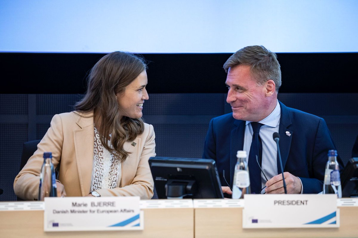 EESC_President's tweet image. At today’s #EESCPlenary, we welcomed 🇩🇰 Minister @marie_bjerre, who presented the priorities of the @eu2025dk: a secure, competitive and green Europe.
We fully support this vision for a strong Europe in a changing world and stand ready to contribute.
#EU2025DK