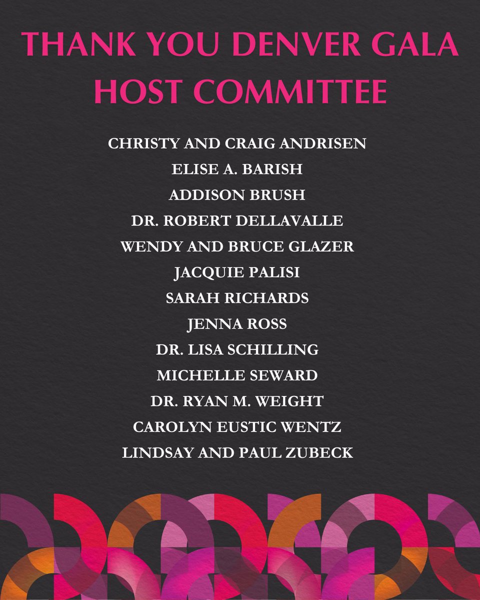 CureMelanoma's tweet image. With deep gratitude, we’re sending a huge THANK YOU to our amazing Denver Gala Host Committee! 💙 Your dedication, passion and tireless efforts are making this year’s event truly special—and we couldn’t do it without you.
We’re counting down the days until the 14th Annual…