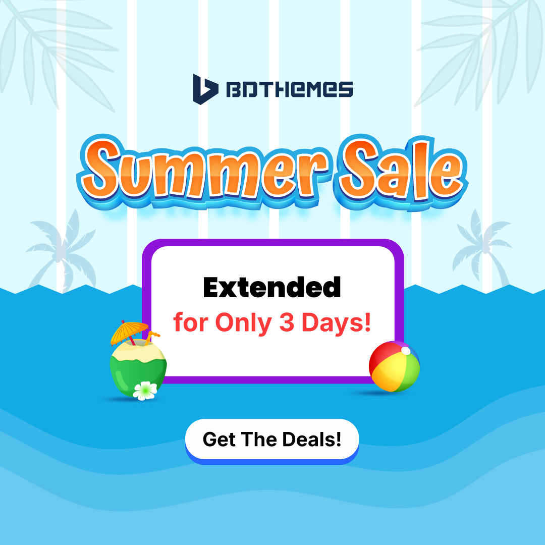 Warning: Sale ends soon! Take up to 80% off premium add-ons—but hurry, only 3 days remain 👉  bdt.to/summer25

#Extended #summersale #wordpressplugin