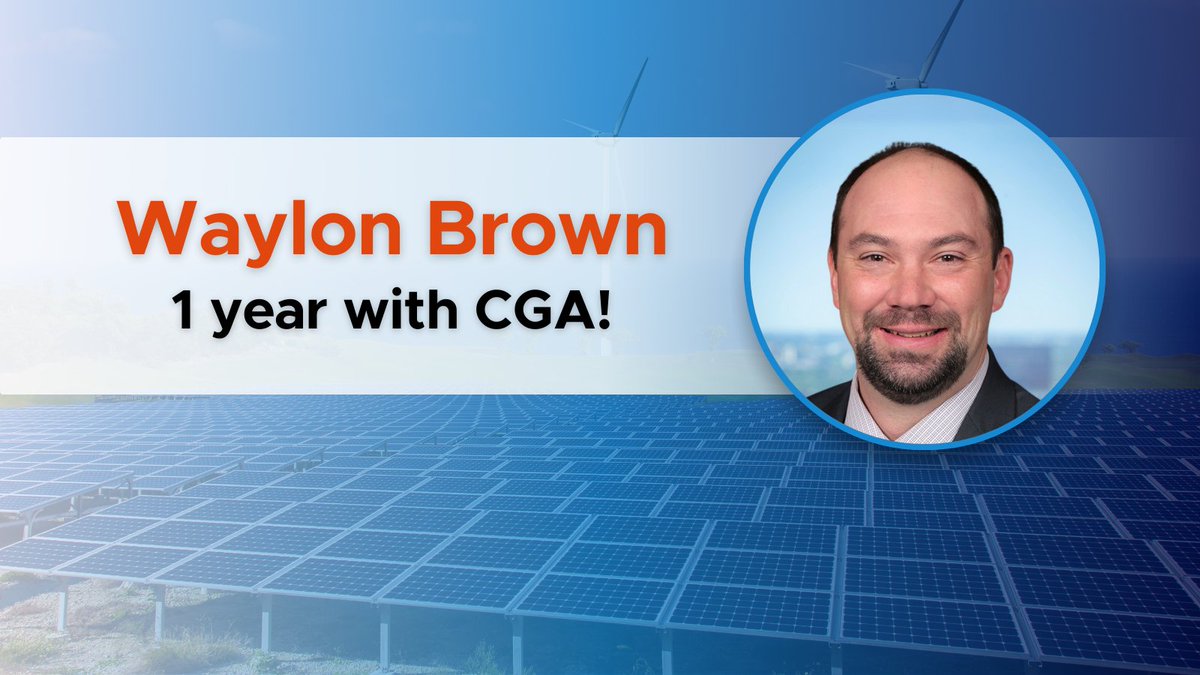 Congratulations to our Regional Policy Manager, Waylon Brown, for one year with CGA! 🎉