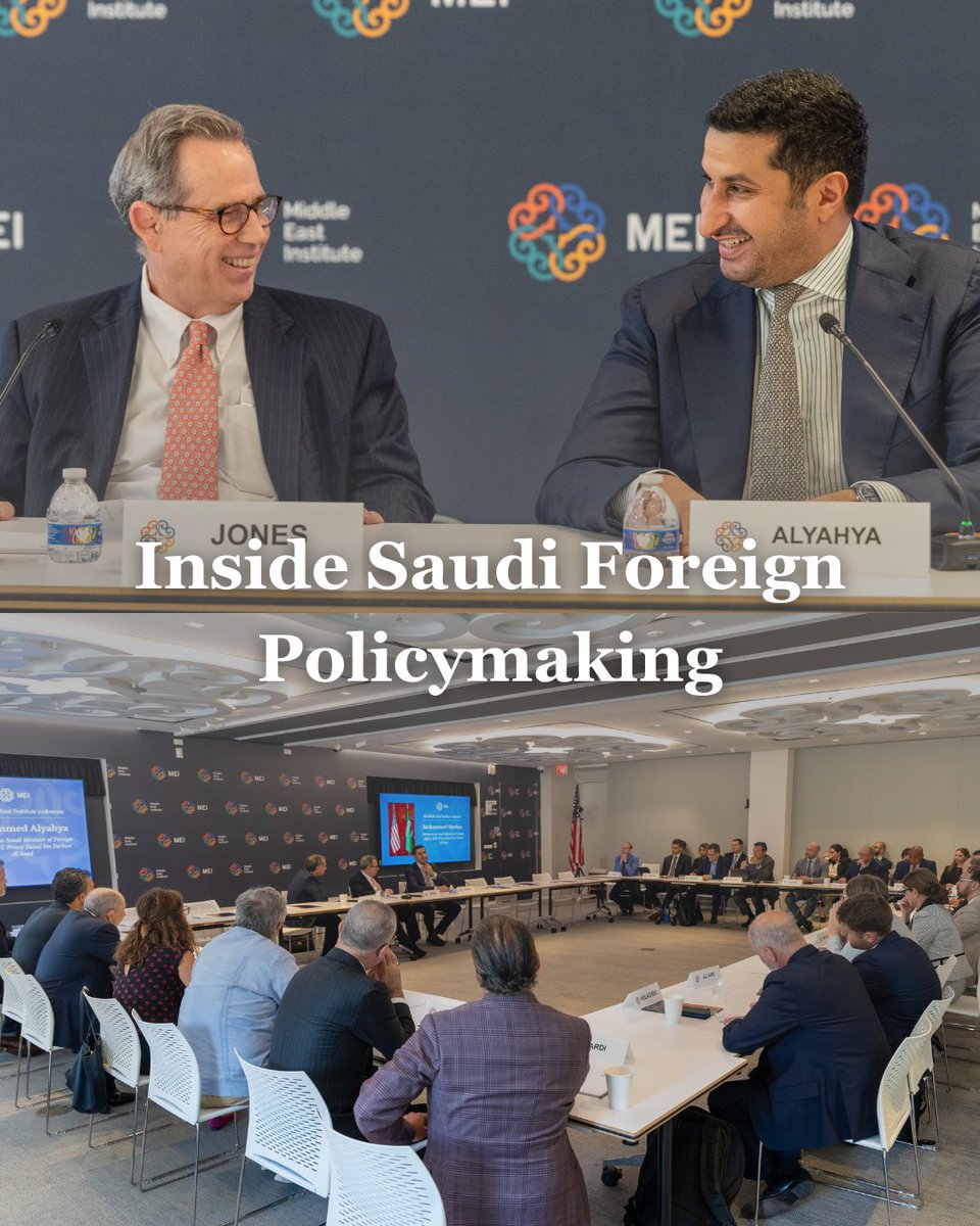 MiddleEastInst's tweet image. Mr. Mohammed Alyahya, Advisor to Saudi Foreign Minister H.H. Prince Faisal bin Farhan Al Saud, joined the Middle East Institute for a timely conversation on Saudi Arabia’s foreign policy, the future of US-Saudi relations, and the Kingdom’s transformation under Vision 2030.…