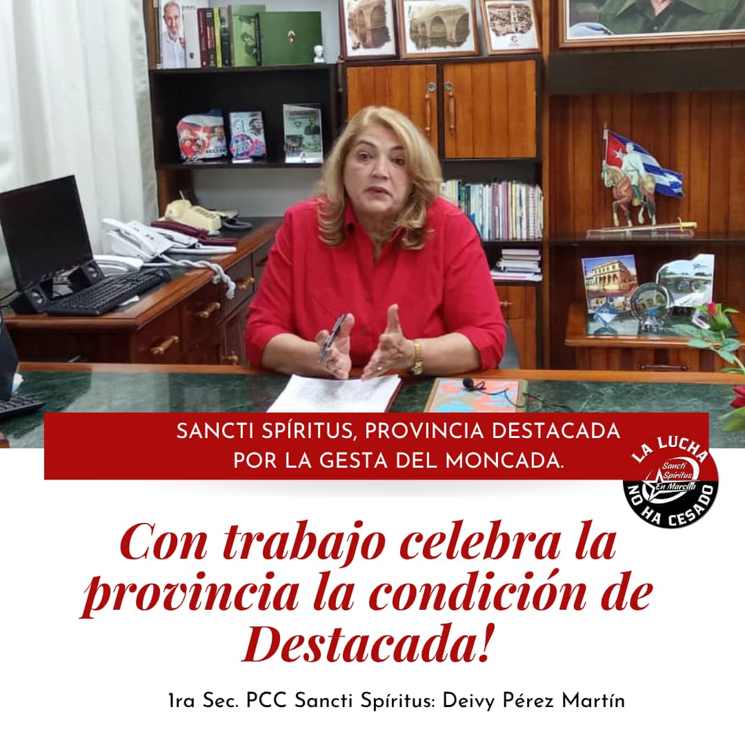 En SanctiSpiritus no se detiene la marcha, seguimos en 26 #SanctiSpíritusEnMarcha #CubaEstáFirme <a href="/DeivyPrezMartn1/">Deivy Pérez Martín</a> <a href="/AlexisLorente74/">Alexis Lorente Jiménez</a>