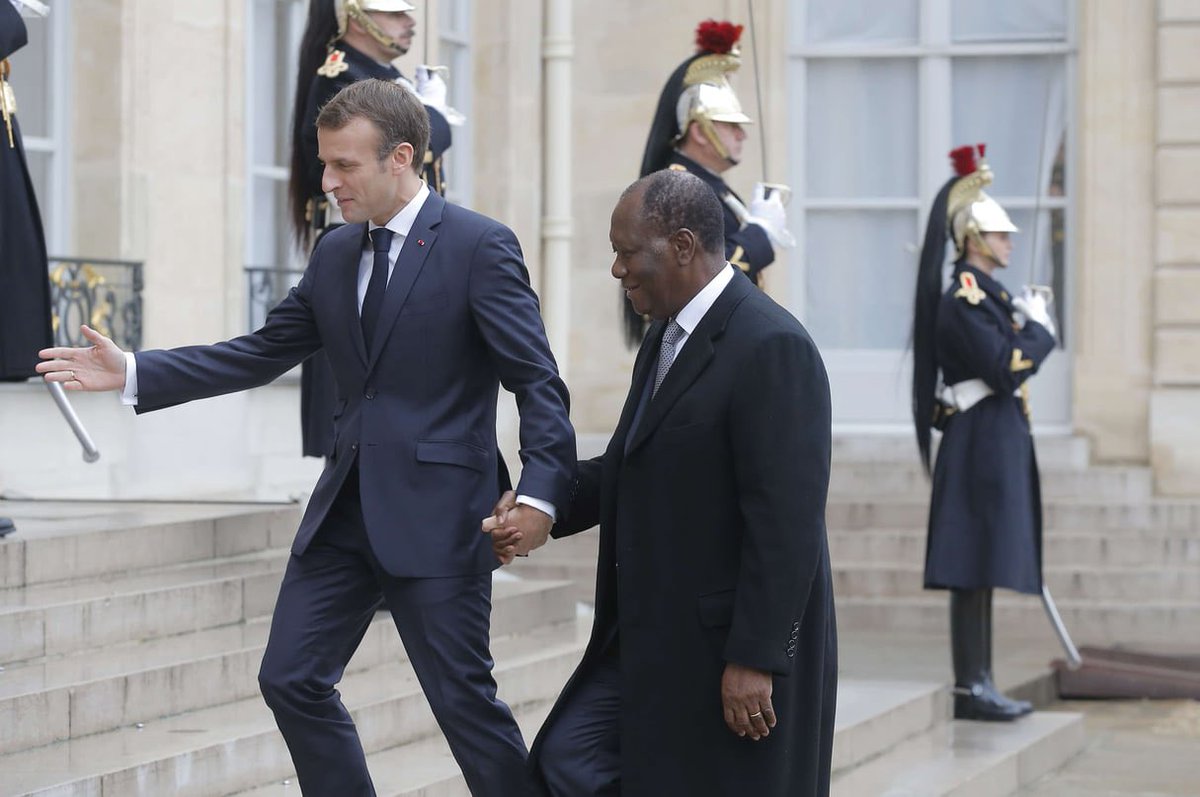 La Côte d’Ivoire Est Chic (@cotedivoireoff_) on Twitter photo Le Président de la Republique <a href="/AOuattara_PRCI/">Alassane Ouattara</a> a eu un déjeuner
de travail avec le Président de la République française, <a href="/EmmanuelMacron/">Emmanuel Macron</a> , au Palais de l'Élysée ce jour. Le Président de la Republique <a href="/AOuattara_PRCI/">Alassane Ouattara</a> a eu un déjeuner
de travail avec le Président de la République française, <a href="/EmmanuelMacron/">Emmanuel Macron</a> , au Palais de l'Élysée ce jour.