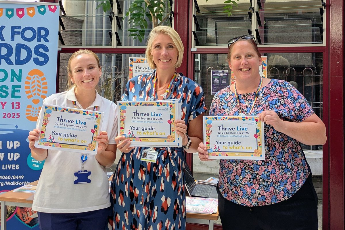 📣 <a href="/UHD_NHS/">University Hospitals Dorset NHS Foundation Trust</a> have you seen the #ThriveLive programme yet?
Over 40 events to support staff #HealthAndWellbeing from 22–26 Sept!
📅 Book your place now via the Thrive HWB intranet page.
