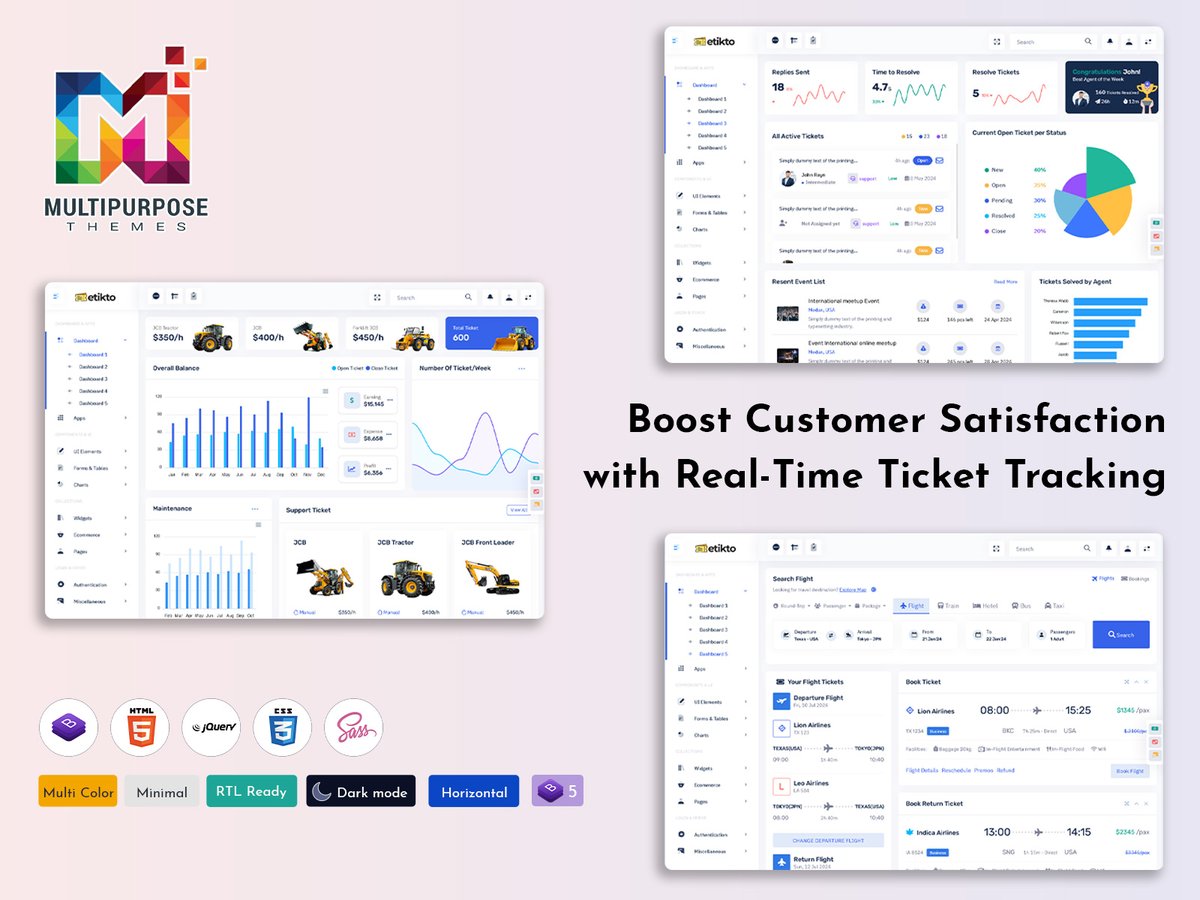 MultiStoreTheme's tweet image. Efficient Ticket Management Admin Template for Faster Issue Resolution
.
Buy Now: themeforest.net/item/etikto-ad…
.
#SupportDashboard #TicketingSystem #HelpdeskUI #CRMDashboard #AdminTemplate #Bootstrap5 #TicketManager #SupportTeamTools #CustomerSupportUI #ResponsiveDashboard #Helpdesk