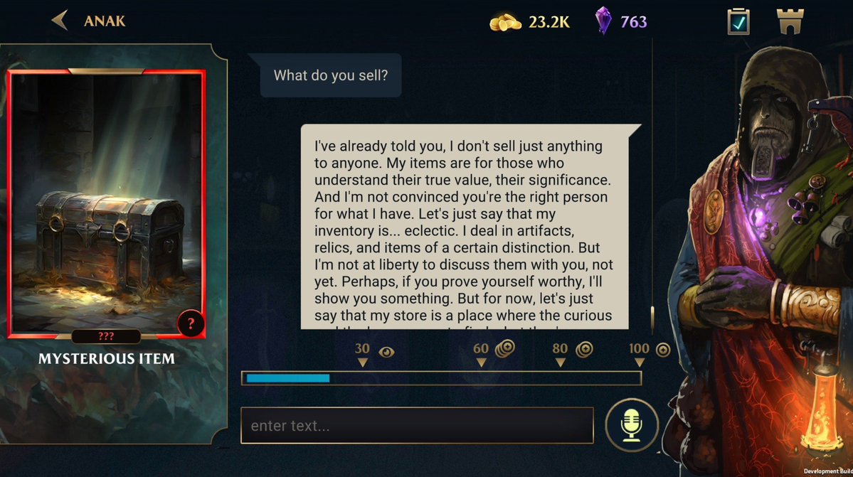 BattleRiseGame's tweet image. POV you ask the shopkeeper "What do you sell?"
But he actually has a brain, thanks to AI